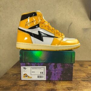 Kool Kiy Patent Golden Yellow Black '85 Hi Air Kiy X Reves Size 11 RARE Sneakers
